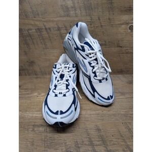Brooks Adrenaline GTS 4 Womens 12 2A Narrow White Navy Blue Running Shoes 42097